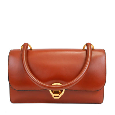 Hermès Rust Box Calf Lydia Handbag - Only Authentics