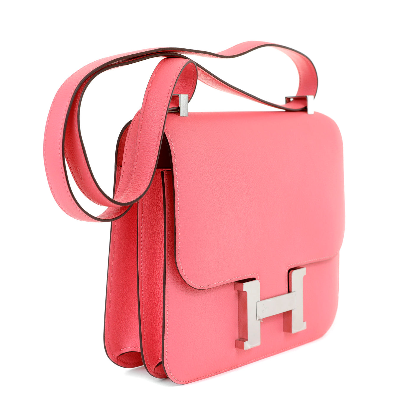 Hermès Constance Evergrain  Rose Confetti   w/ Palladium Hardware