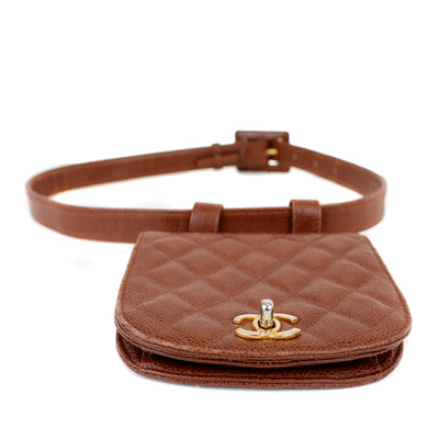 Chanel Brown Caviar Waist Bag