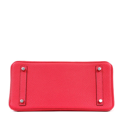 Hermès 30cm Framboise Rose Croc Touch Birkin w/ Palladium Hardware - Only Authentics