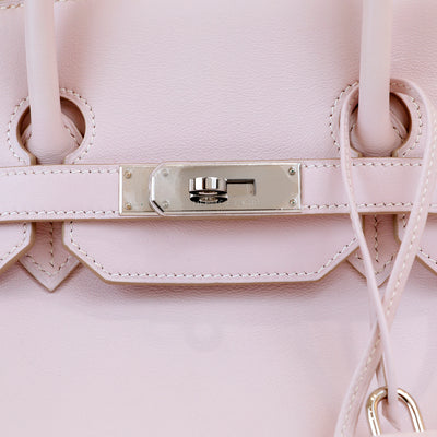 Hermès 35cm Rose Sakura Swift Birkin w/ Palladium Hardware