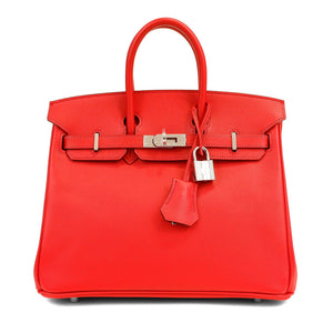 Hermès 25cm Red Casaque Epsom Birkin with Palladium Hardware - Only Authentics