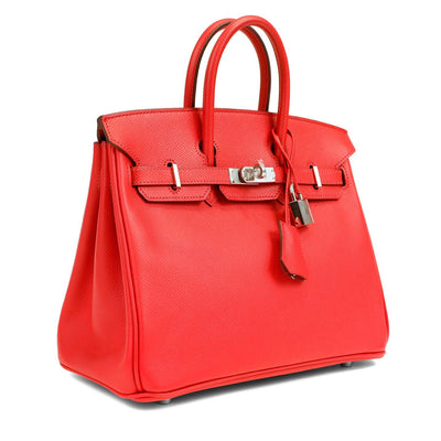 Hermès 25cm Red Casaque Epsom Birkin with Palladium Hardware - Only Authentics