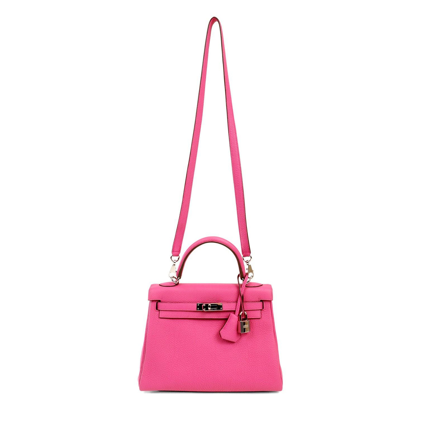 Hermès 25cm Pink Magnolia Togo Kelly with Palladium Hardware - Only Authentics