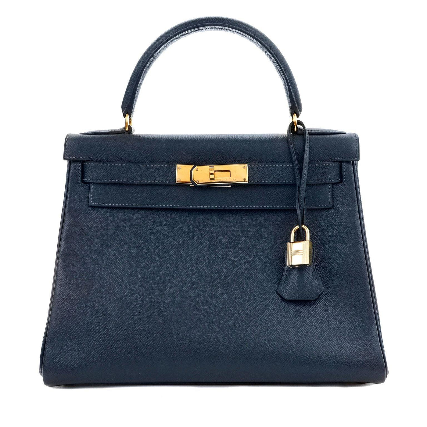 Hermès 28cm Midnight Blue Epsom Kelly Gold Hardware - Only Authentics
