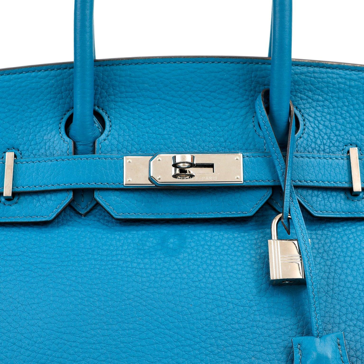 Hermès 30cm Blue Turquoise Togo Birkin with Palladium - Only Authentics
