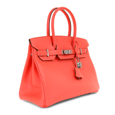 Hermès 30cm Rose Epsom Birkin Bag with Palladium Hardware