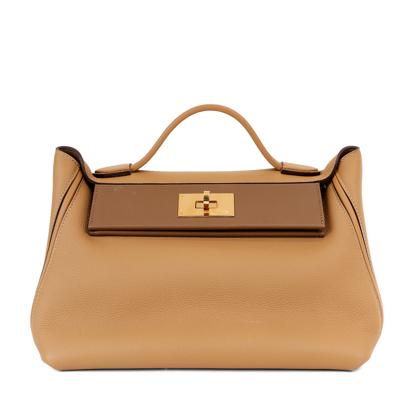 Hermès Bi Gold Togo 24x24 29cm Bag w/ Gold Hardware – Only Authentics