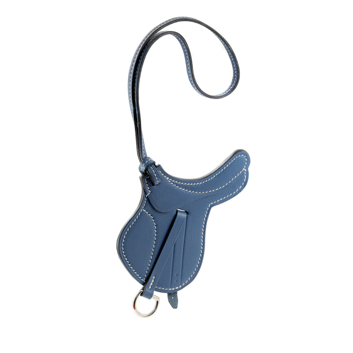 Hermès Navy Blue Saddle Bag Charm