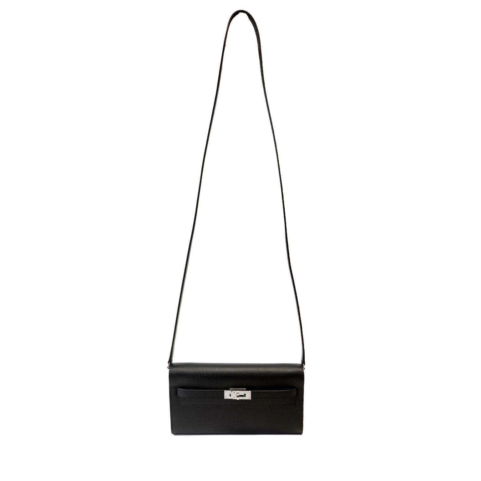 Hermès Black Epsom Kelly to Go Wallet