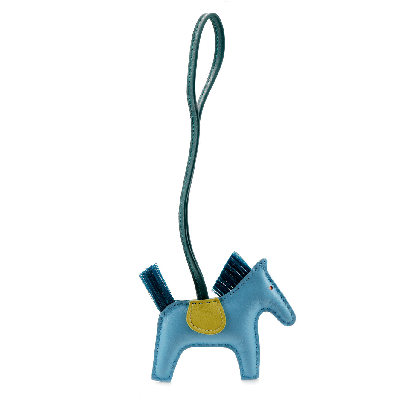 Hermès Small Blue and Yellow Rodeo Charm