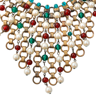 Chanel Gripoix & Pearl  Vintage  Bib Necklace
