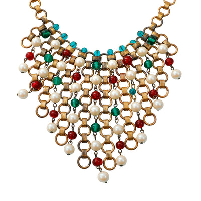 Chanel Gripoix & Pearl  Vintage  Bib Necklace