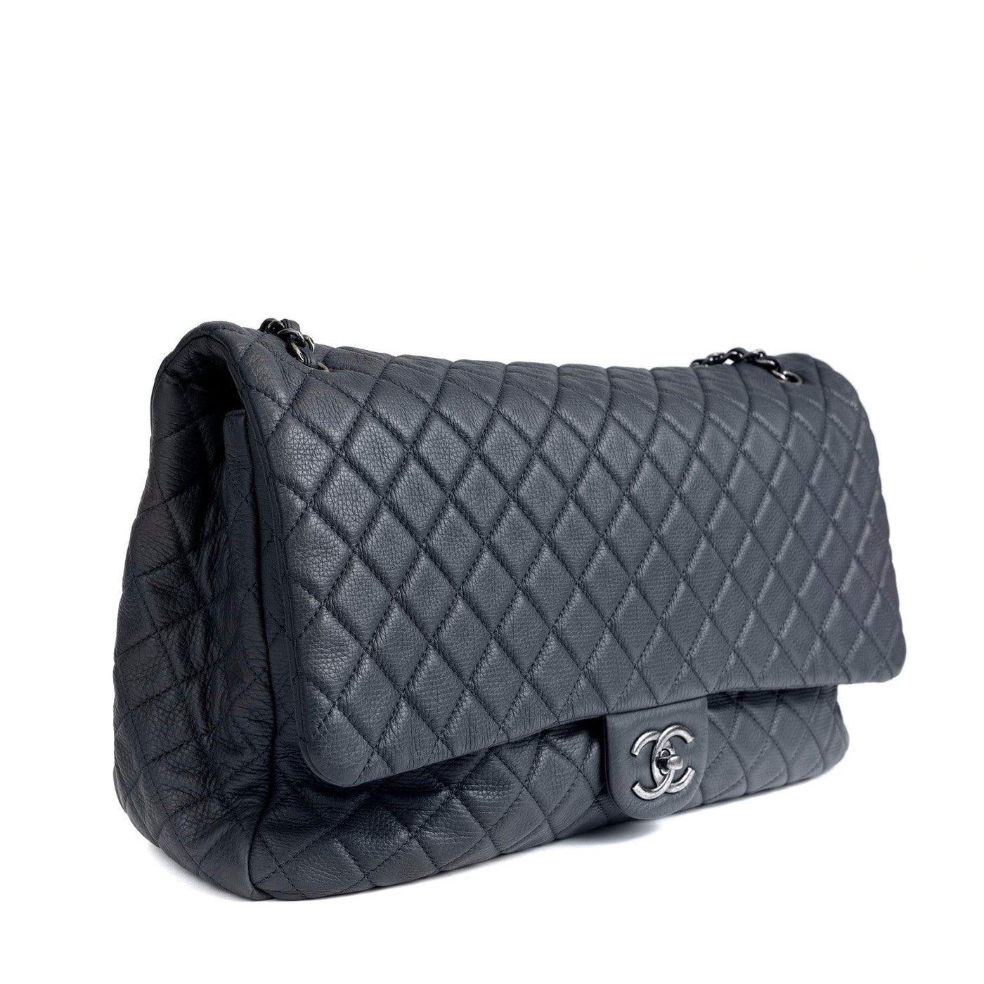 Chanel Navy XXL Classic Travel Flap Bag