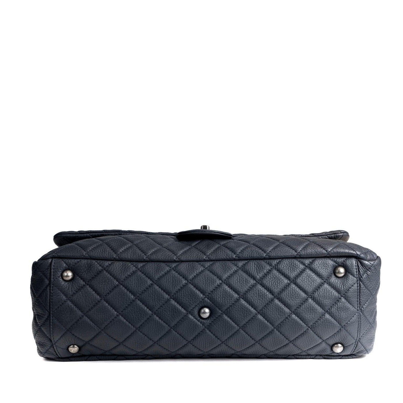 Get your hands on the stunning CHANEL NAVY XXL TRAVEL CLASSIC FLAP BAG,  made from top-quality navy lambskin leather – Only Authentics