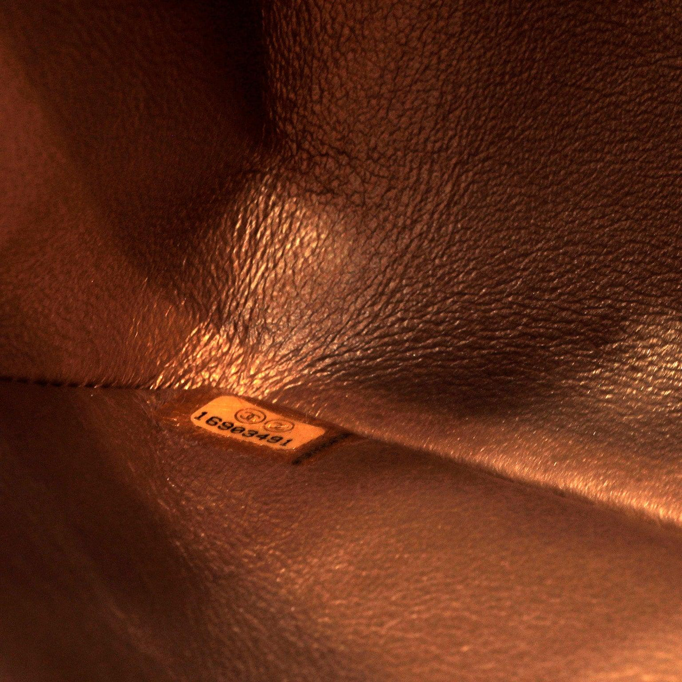 Chanel Metallic Bronze Lambskin Jumbo Classic Flap Bag - Only Authentics