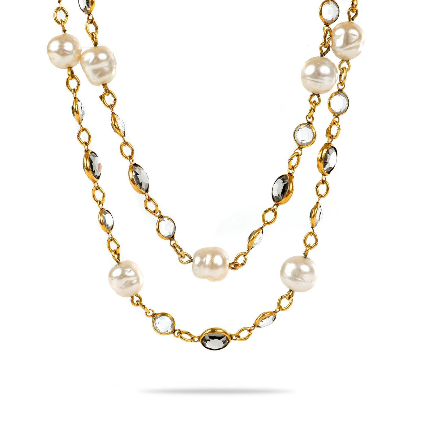 Chanel Pearl and Crystal Opera Length Necklace - Only Authentics