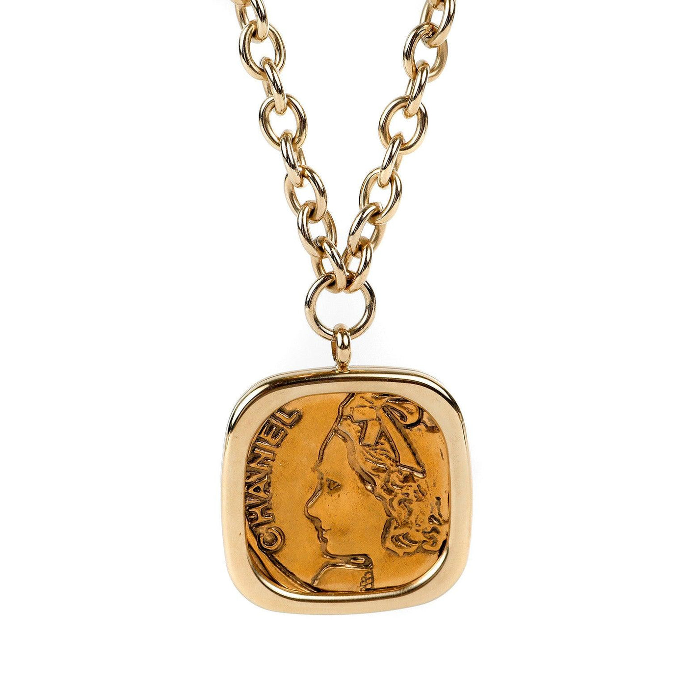 Chanel Large Gold Medallion Necklace - Only Authentics