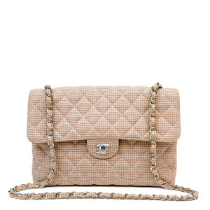 Chanel Gingham Fabric Maxi Flap Bag - Only Authentics