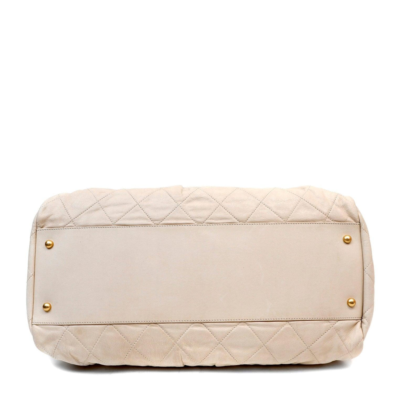 Chanel Beige Quilted Lambskin Day Tote - Only Authentics