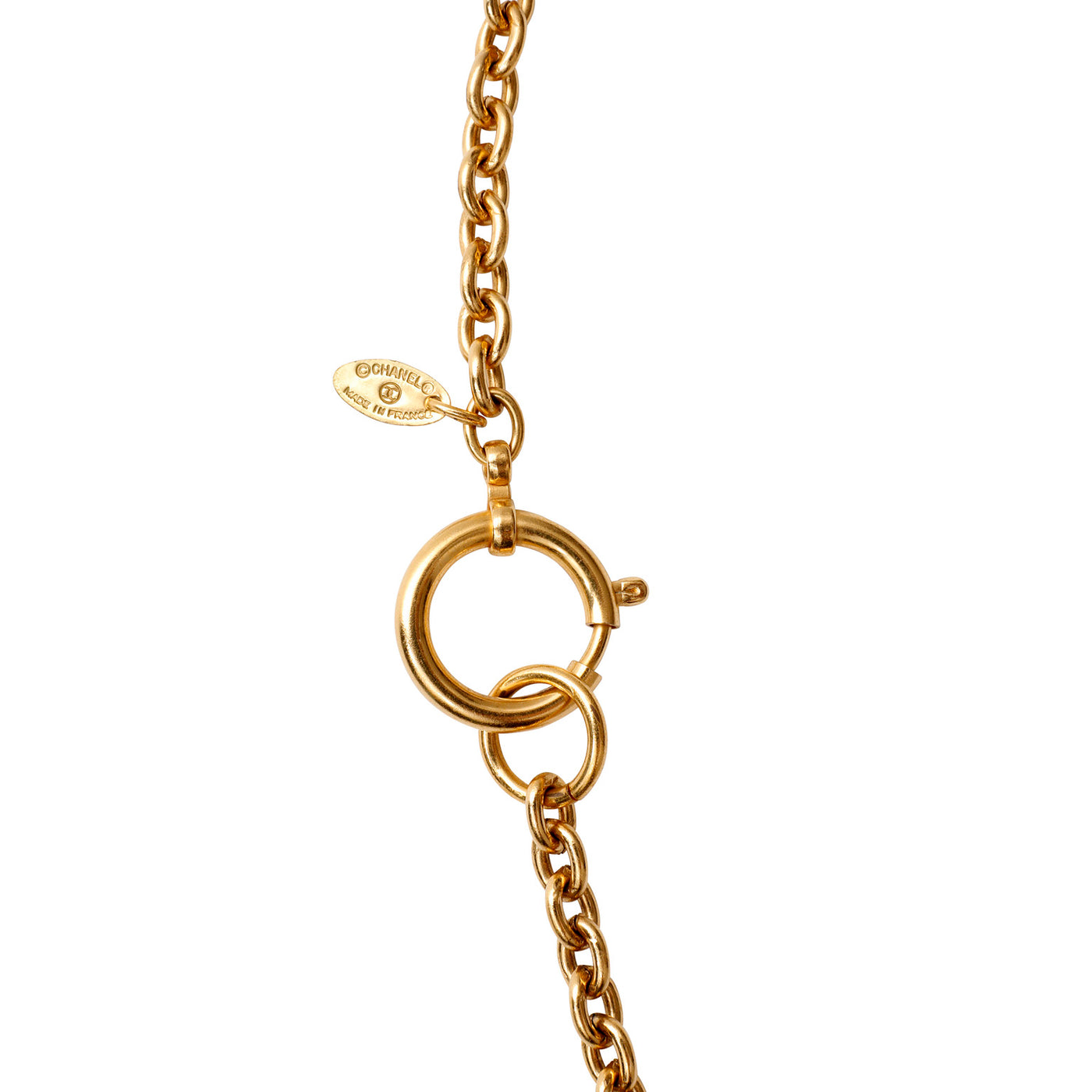 Chanel Vintage Gold Spinner Ring 1988 Necklace