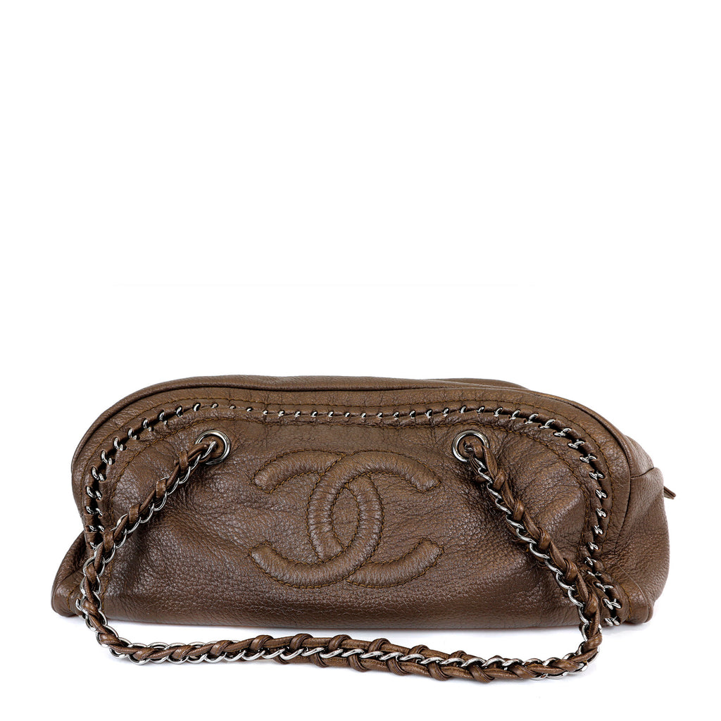 12454ChanelMetallicBrownBowler 12454ChanelMetallicBrownBowler
