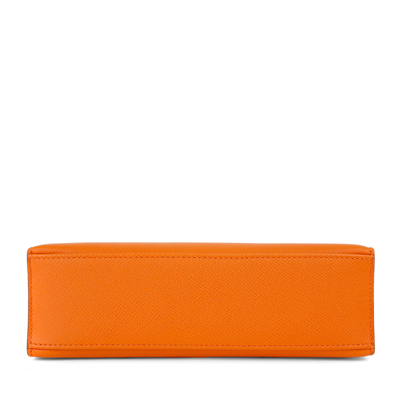Hermes Kelly Pochette Orange Feu Epsom Palladium Hardware at 1stDibs