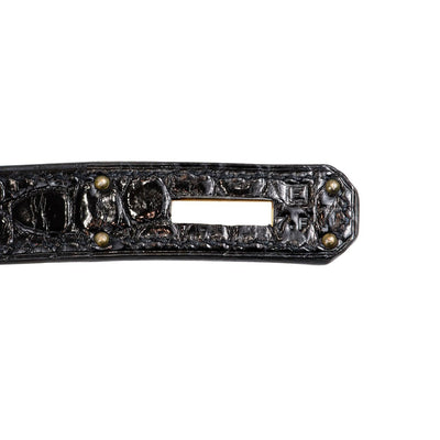 Hermès 35cm Black Crocodile Porosus Birkin with Gold Hardware - Only Authentics