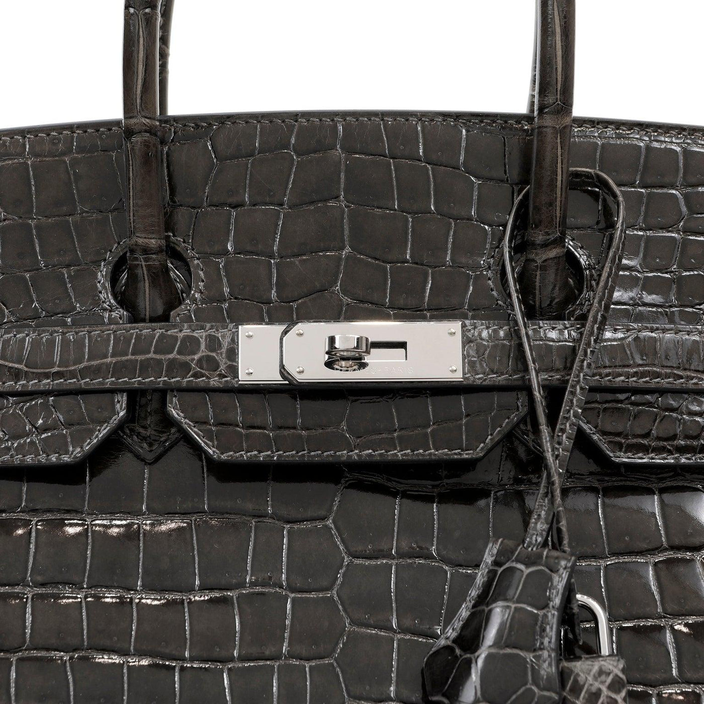 Hermès 35cm Graphite Crocodile Birkin w/ Palladium Hardware - Only Authentics