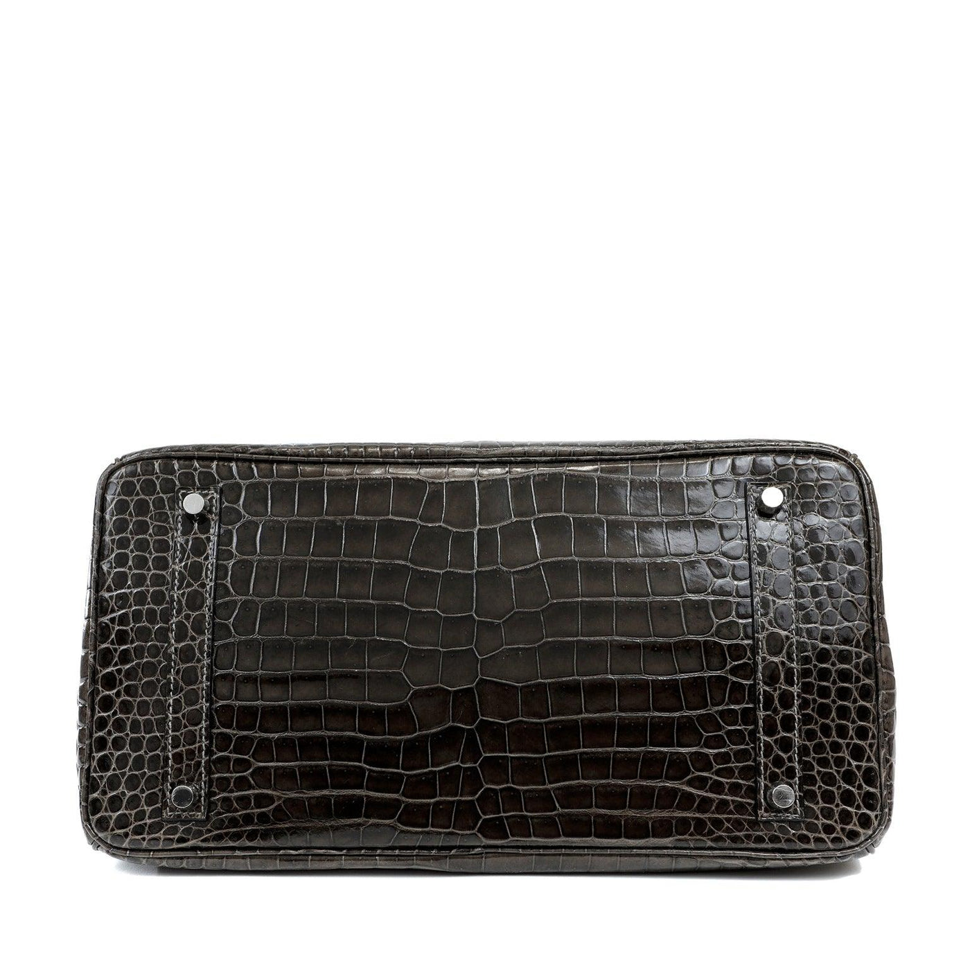 Hermès 35cm Graphite Crocodile Birkin w/ Palladium Hardware - Only Authentics