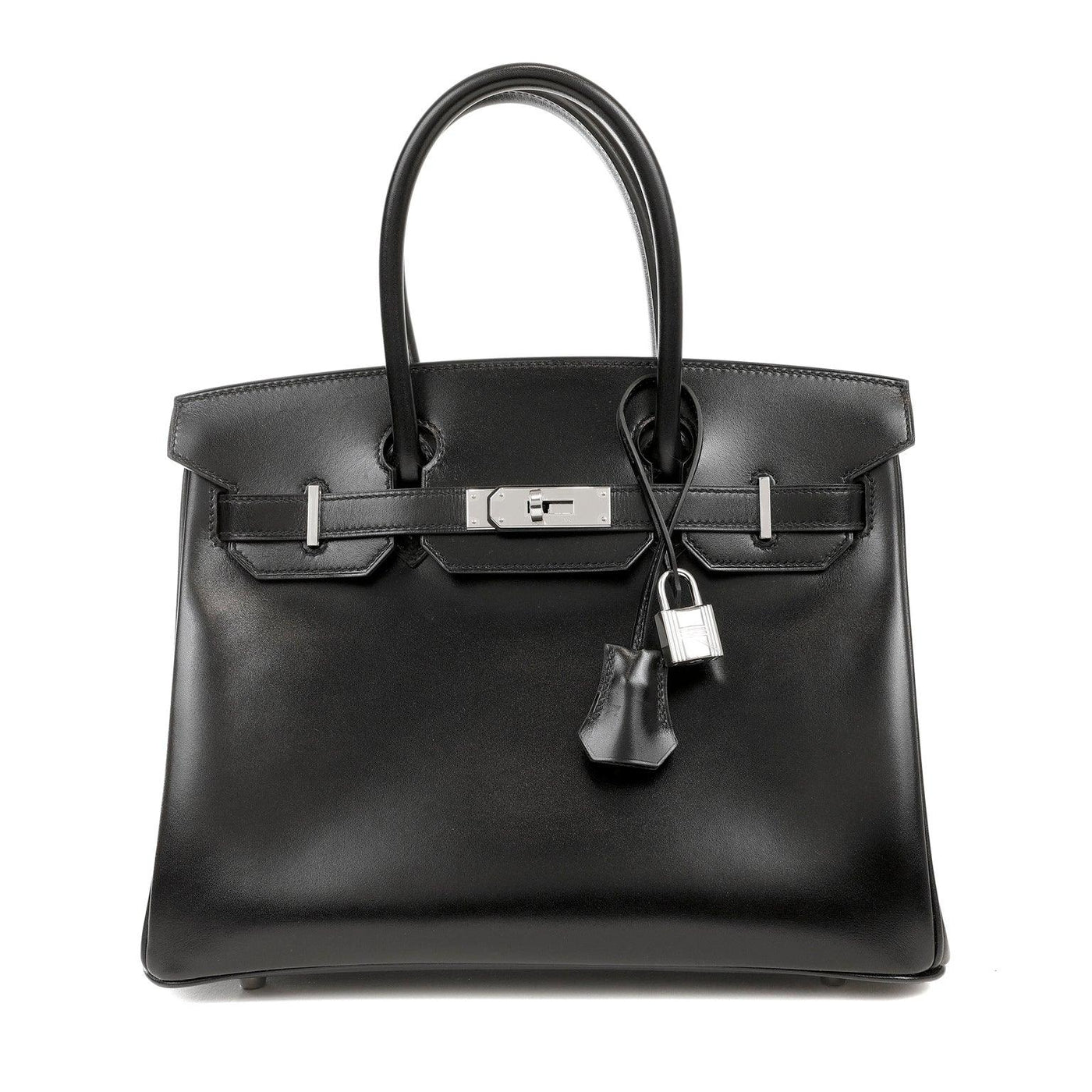 Hermès New 30cm Black Box Calf Birkin with Palladium Hardware - Only Authentics