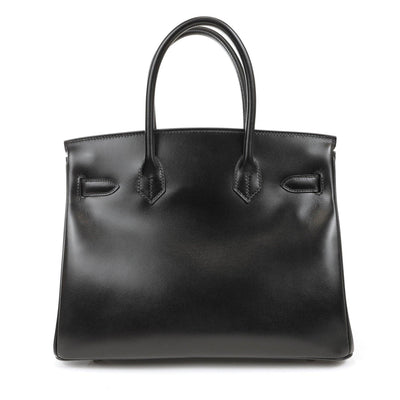 Hermès New 30cm Black Box Calf Birkin with Palladium Hardware - Only Authentics