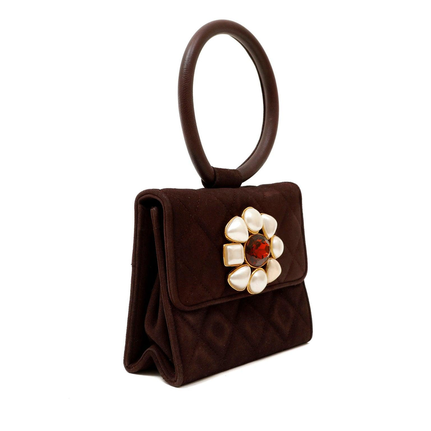 Chanel Vintage Gripoix Satin Bag - Black Shoulder Bags, Handbags -  CHA338701