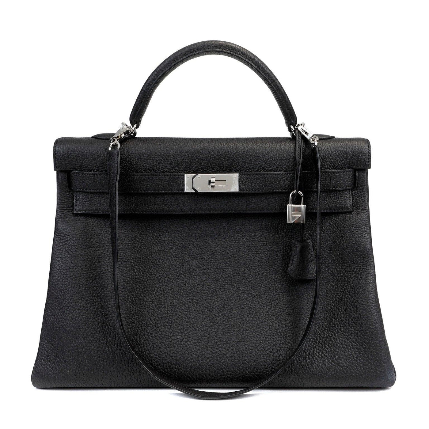 Hermès 40cm Black Togo Kelly with Palladium Hardware - Only Authentics
