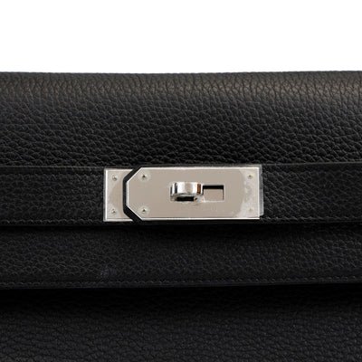 Hermès 40cm Black Togo Kelly with Palladium Hardware - Only Authentics