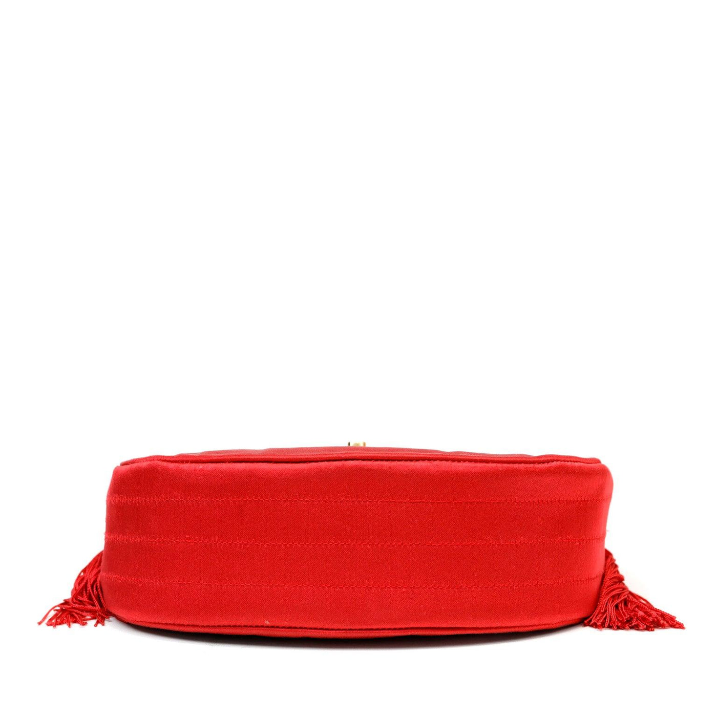 Chanel Red Satin Vintage Evening Crossbody Bag - Only Authentics