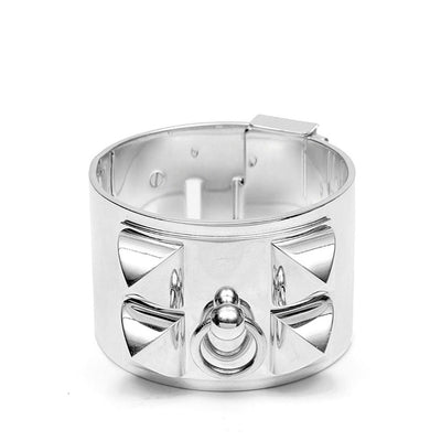 Hermès Sterling Silver Collier de Chien Cuff Bracelet - Only Authentics