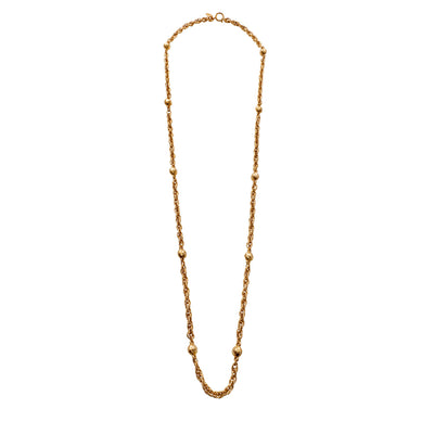 Chanel Gold 24kt Plated Vintage Necklace