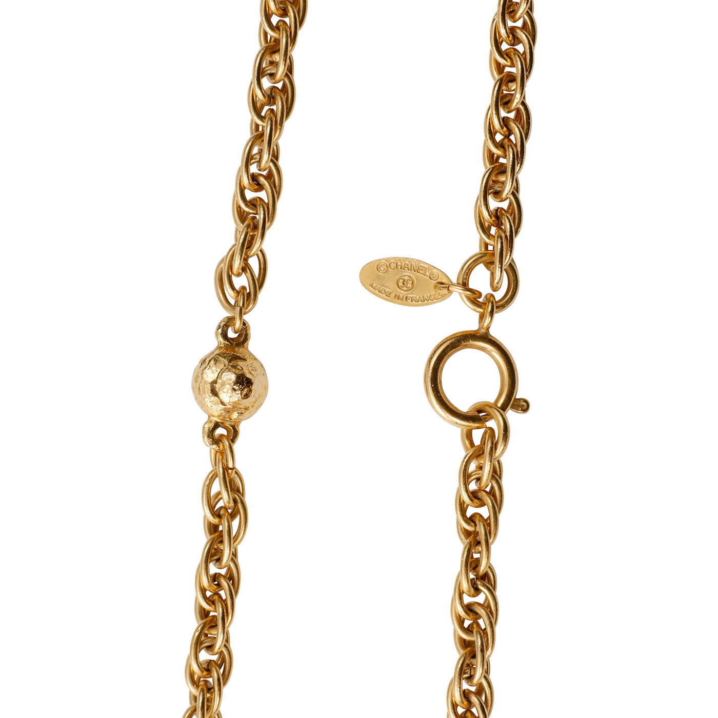 Chanel Gold 24kt Plated Vintage Necklace