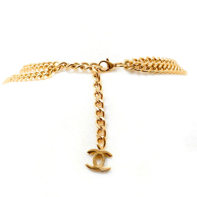 Chanel Gold COCO Plaque Chain Belt Necklace - Only Authentics