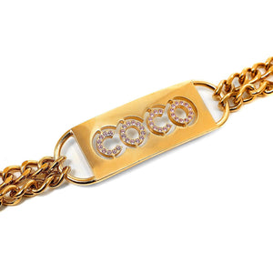 Chanel Gold COCO Plaque Chain Belt Necklace - Only Authentics