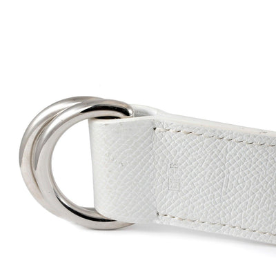 Hermès White Epsom Romance Belt and Scarf Ring - Only Authentics
