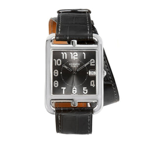 Hermès Cape Cod Watch Black Alligator Double Tour Band - Only Authentics