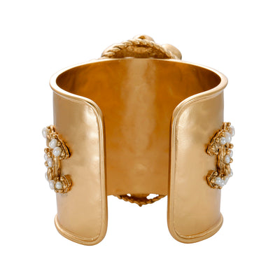 Chanel Amber Baroque Gold Cuff