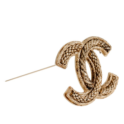 Chanel CC 18kt Gold Threaded Pin/Brooch