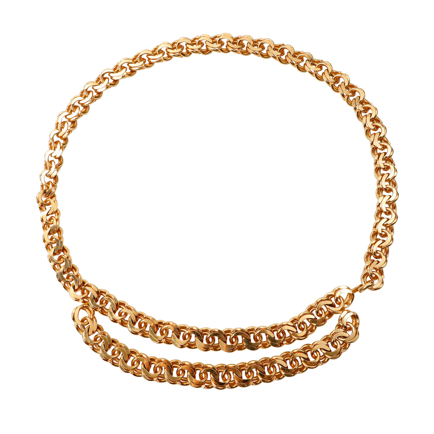 Chanel Double Thick Link Gold Chain Belt