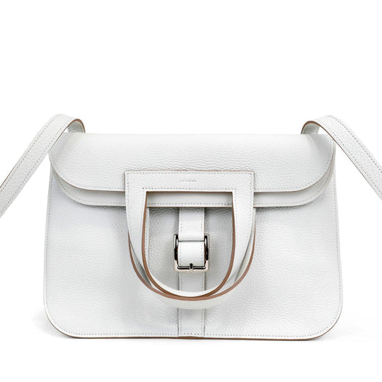 Hermes White Togo 31 GM Halzan w/ Palladium Hardware – Only Authentics