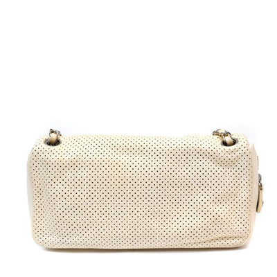 Chanel Pale Yellow Perforated Leather Baseball Spirit Bag - Only Authentics
