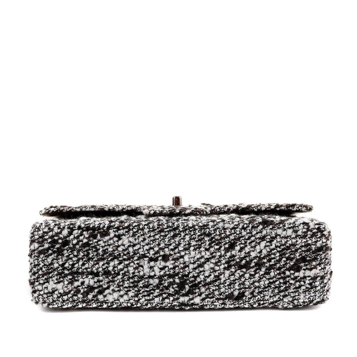 Chanel Coffee Tweed Runway Medium Classic with Silver Hardware - Only Authentics