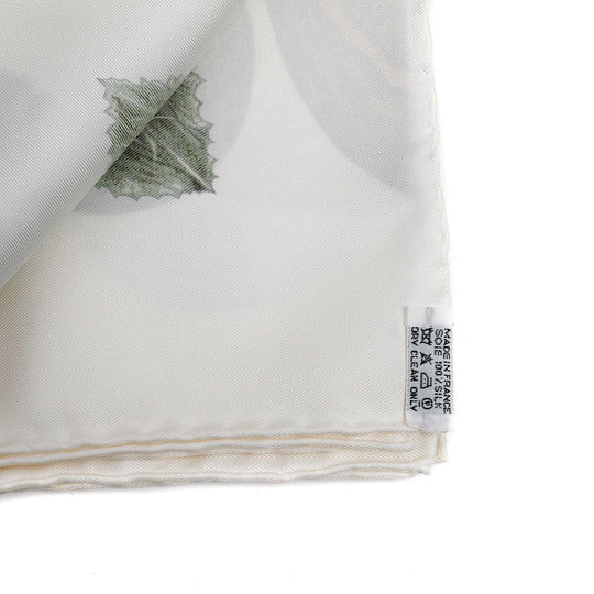 Hermes White Citrouilles & Coloquintes 90cm Silk Scarf
